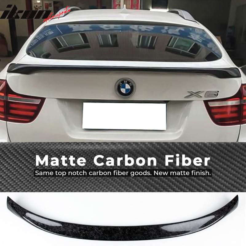 2008-2014 BMW X6 E71 P Style Forged Carbon Rear Trunk Spoiler Wing