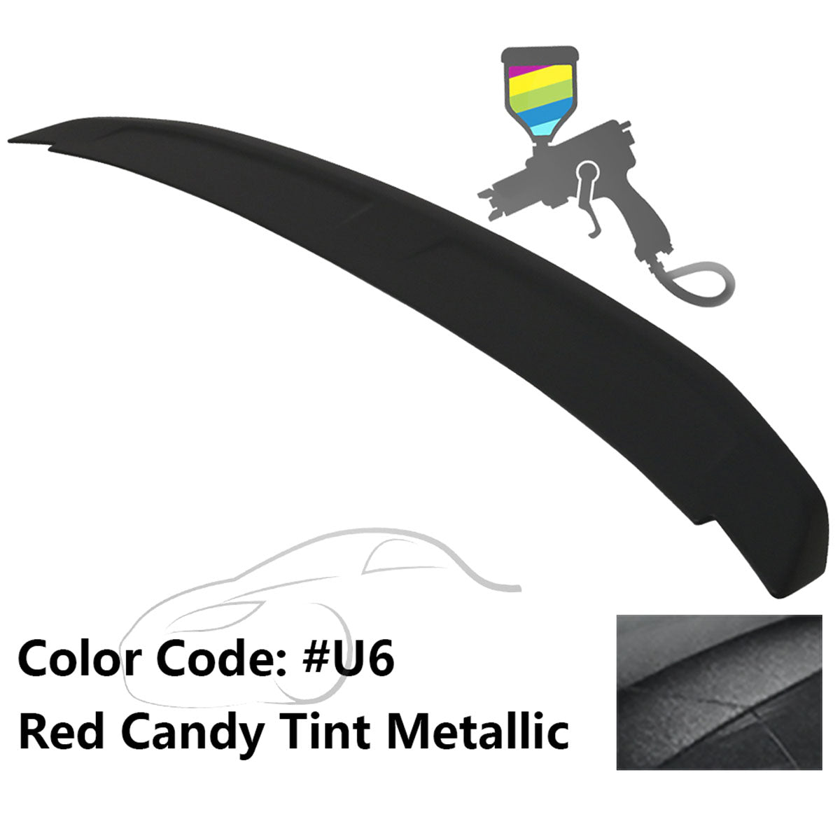 2010-2014 Ford Mustang OE Style Rear Trunk Spoiler Wing ABS