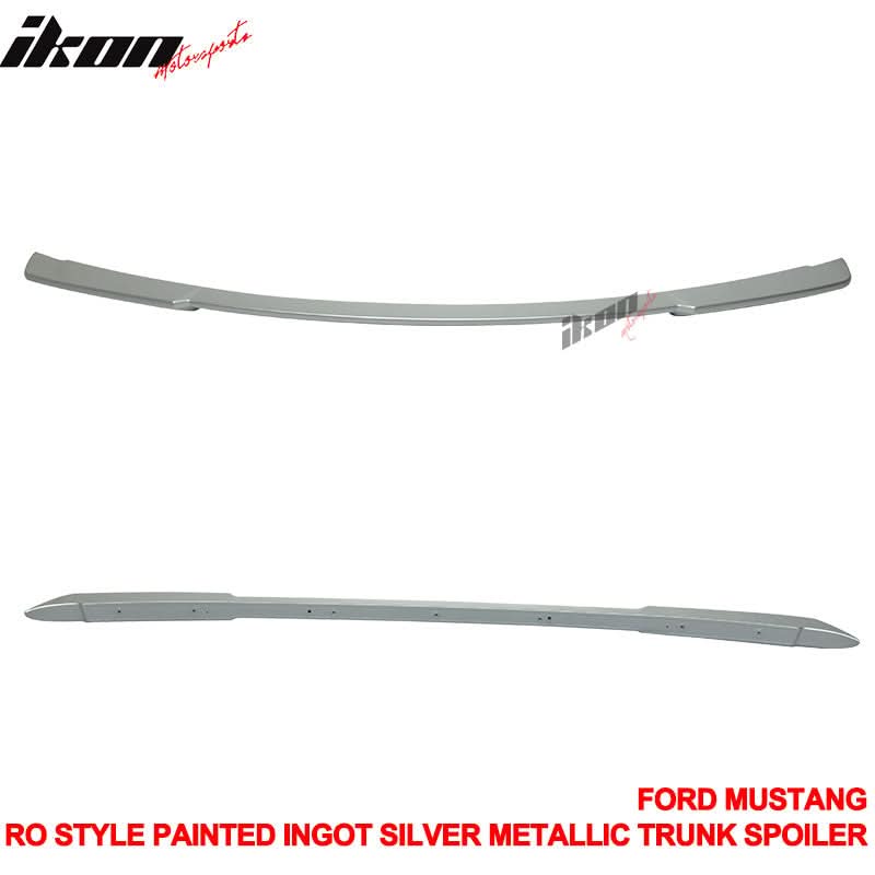 Fits 15-23 Ford Mustang Coupe Rear Spoiler Wing Ingot Silver Metallic