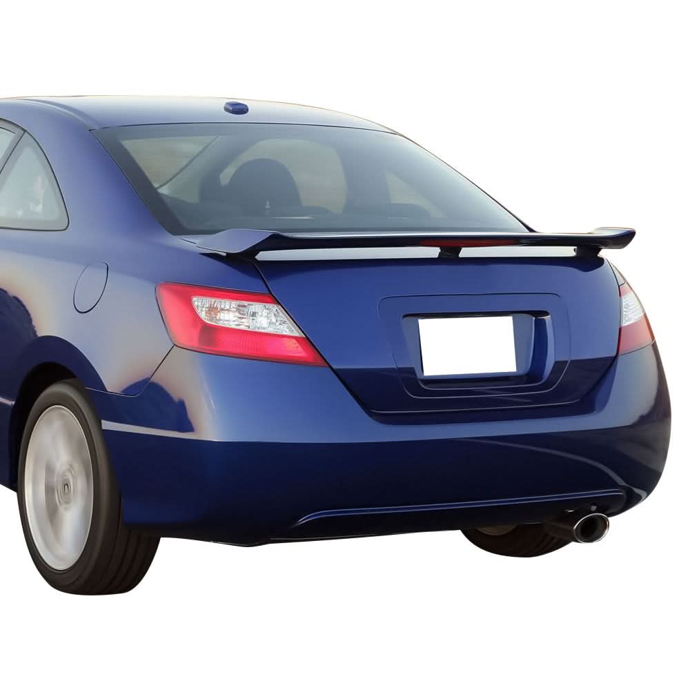 2006-2011 Honda Civic Painted Trunk Spoiler 3rd Brake LED Light ABS