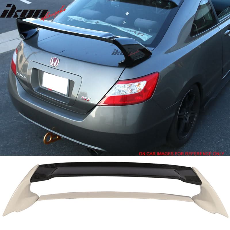 2006-2011 Honda Civic Mugen Style Painted Trunk Spoiler ABS CF Top