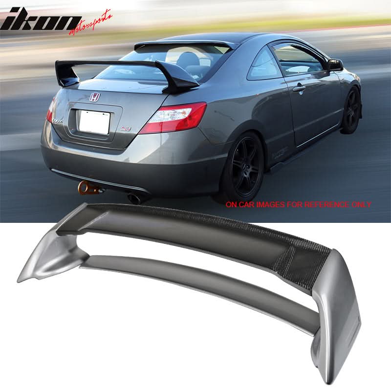 2006-2011 Honda Civic Mugen Style Painted Trunk Spoiler ABS CF Top