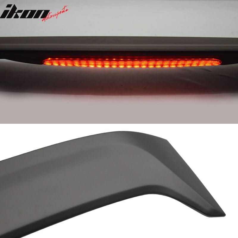 06-11 Honda Civic Sedan OE Style Matte Black Rear Spoiler Wing LED ABS