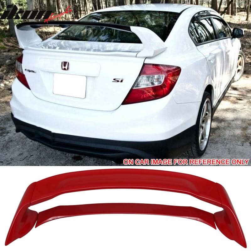 2012-2015 Honda Civic 4Dr Mugen Style Painted Trunk Spoiler Wing ABS
