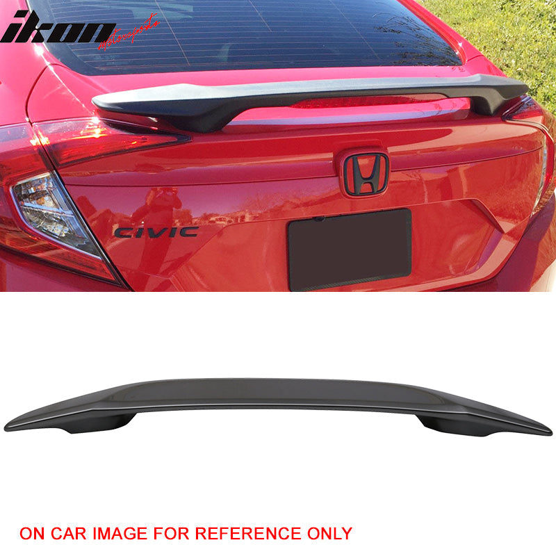 2016-2021 Honda Civic X Sedan Trunk Spoiler with LED Brake Light ABS