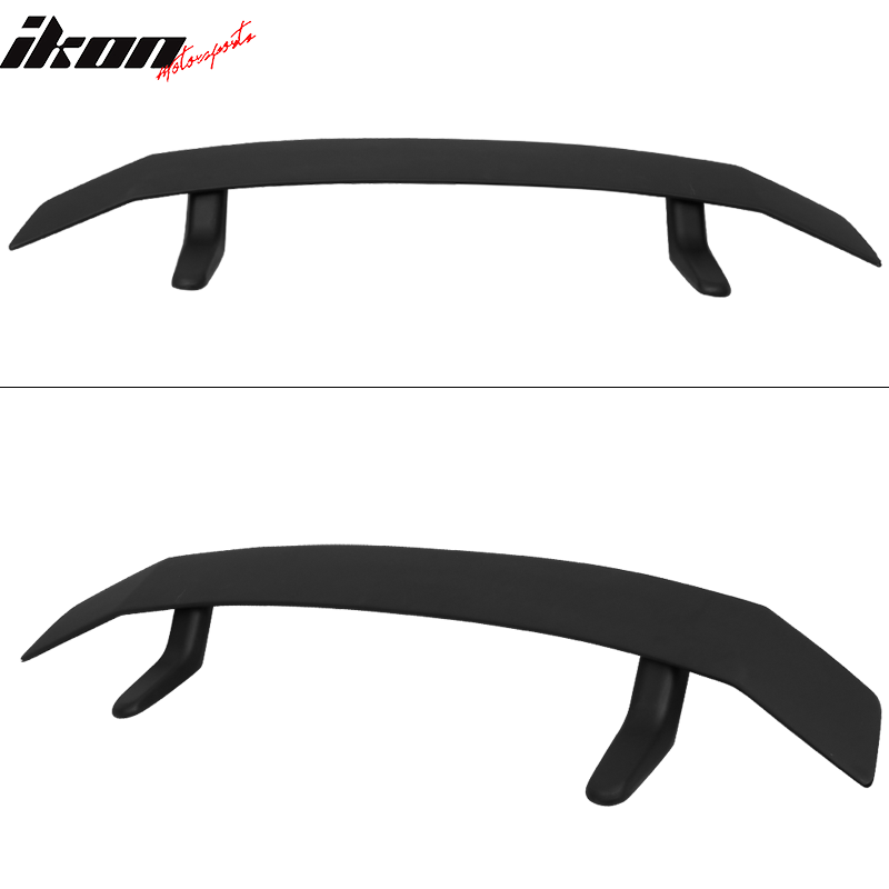 Universal Fitment Ikon Style Matte Black Rear Trunk Spoiler Wing ABS