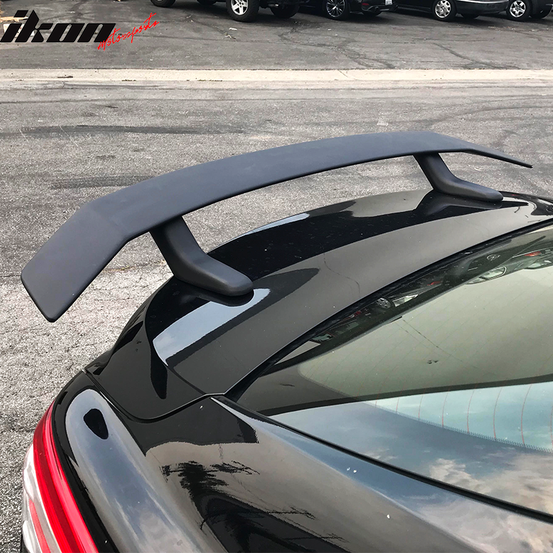 Universal Fitment Ikon Style Matte Black Rear Trunk Spoiler Wing ABS