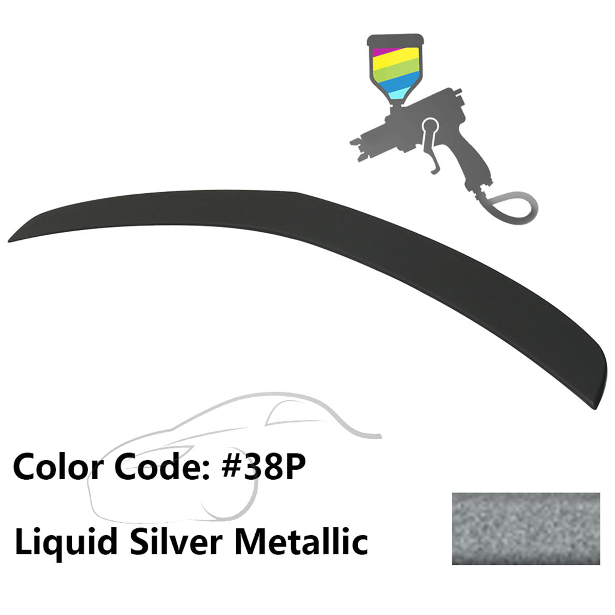 2010-2013 Mazda 3 Sedan  Painted Color Trunk Spoiler ABS
