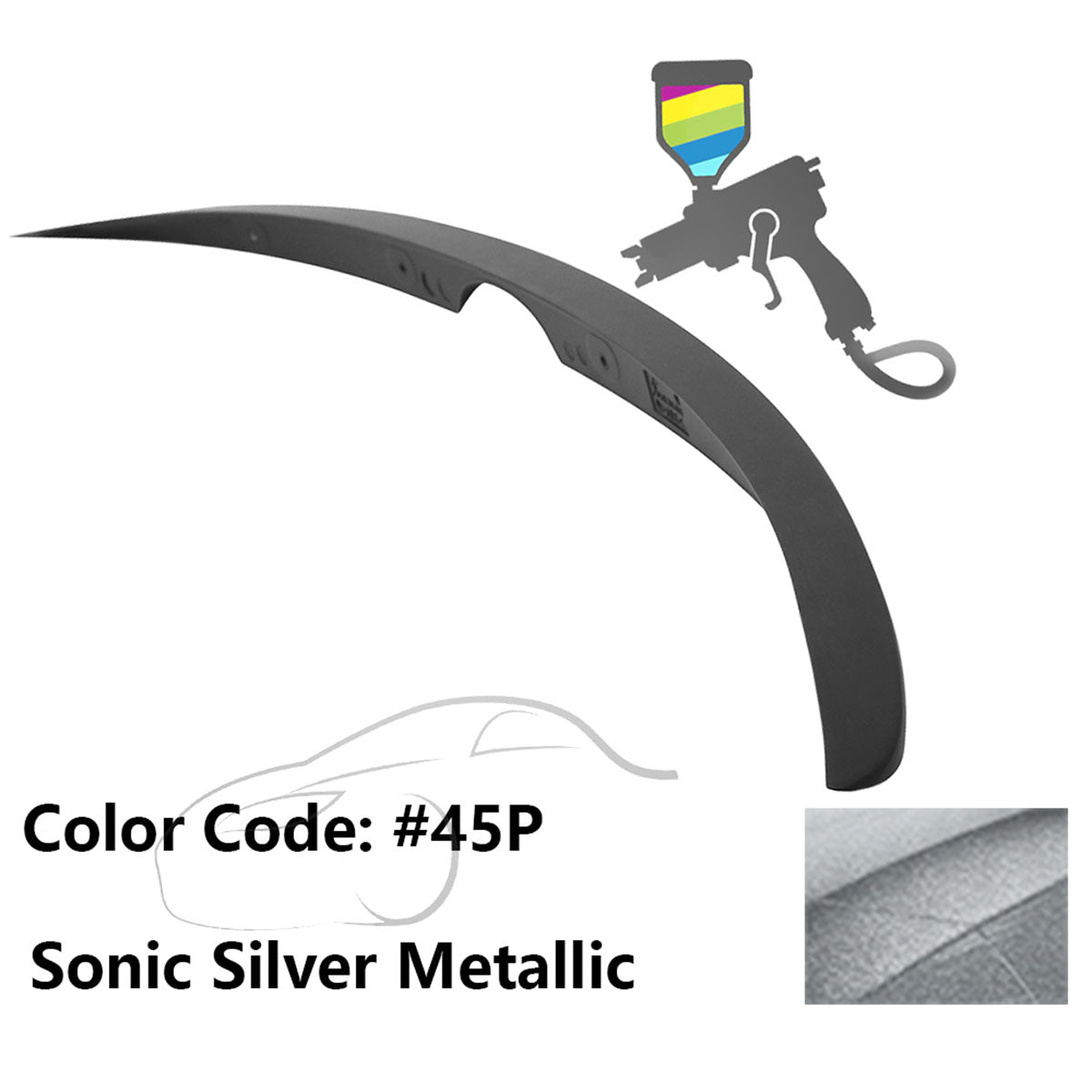 2014-2021 Mazda 6 Sedan Flush mount Painted Trunk Spoiler ABS