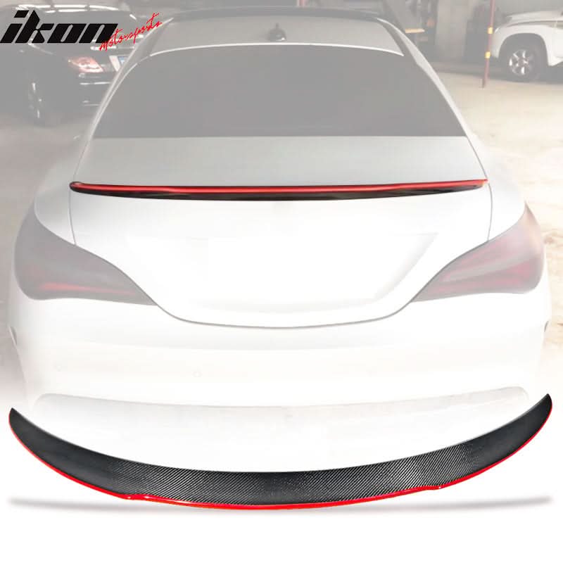 2013-2018 Benz CLA C117 FD Style Red Line Trunk Spoiler Carbon Fiber