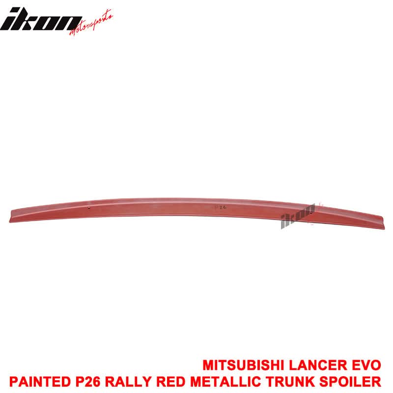 2008-17 Mitsubishi Lancer EVO RS Rally Red Metallic Rear Spoiler Wing