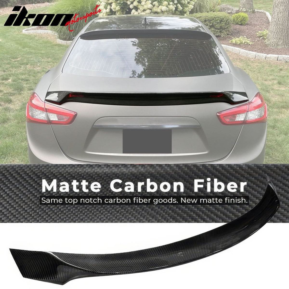 2014-2019 Maserati Ghibli ASPEC Style Trunk Spoiler Carbon Fiber