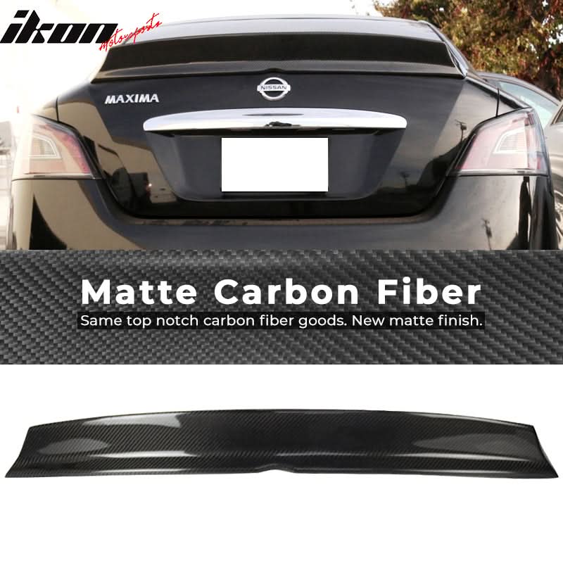 2009-2015 Nissan Maxima A35 IKON Trunk Spoiler Splitter Carbon Fiber