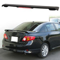 2009-2011 Corolla S LE XLE Black Rear Spoiler Wing LED Brake Lamp ABS