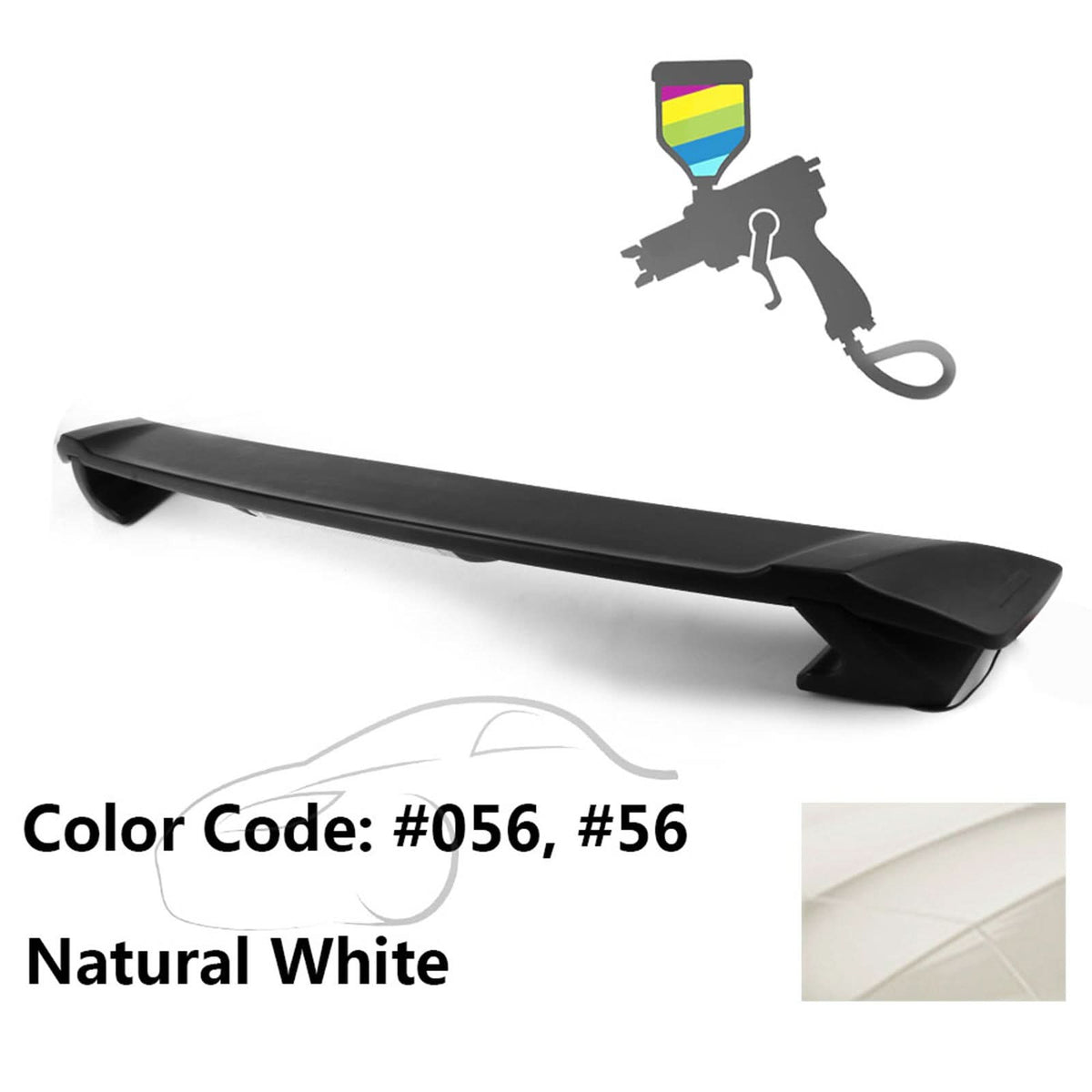 2009-2013 Corolla Sedan Sportivo Trunk Spoiler & LED Brake Light ABS