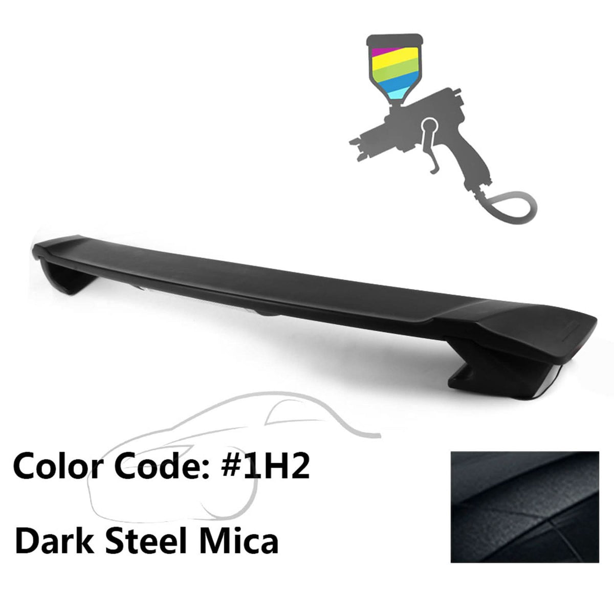 2009-2013 Corolla Sedan Sportivo Trunk Spoiler & LED Brake Light ABS