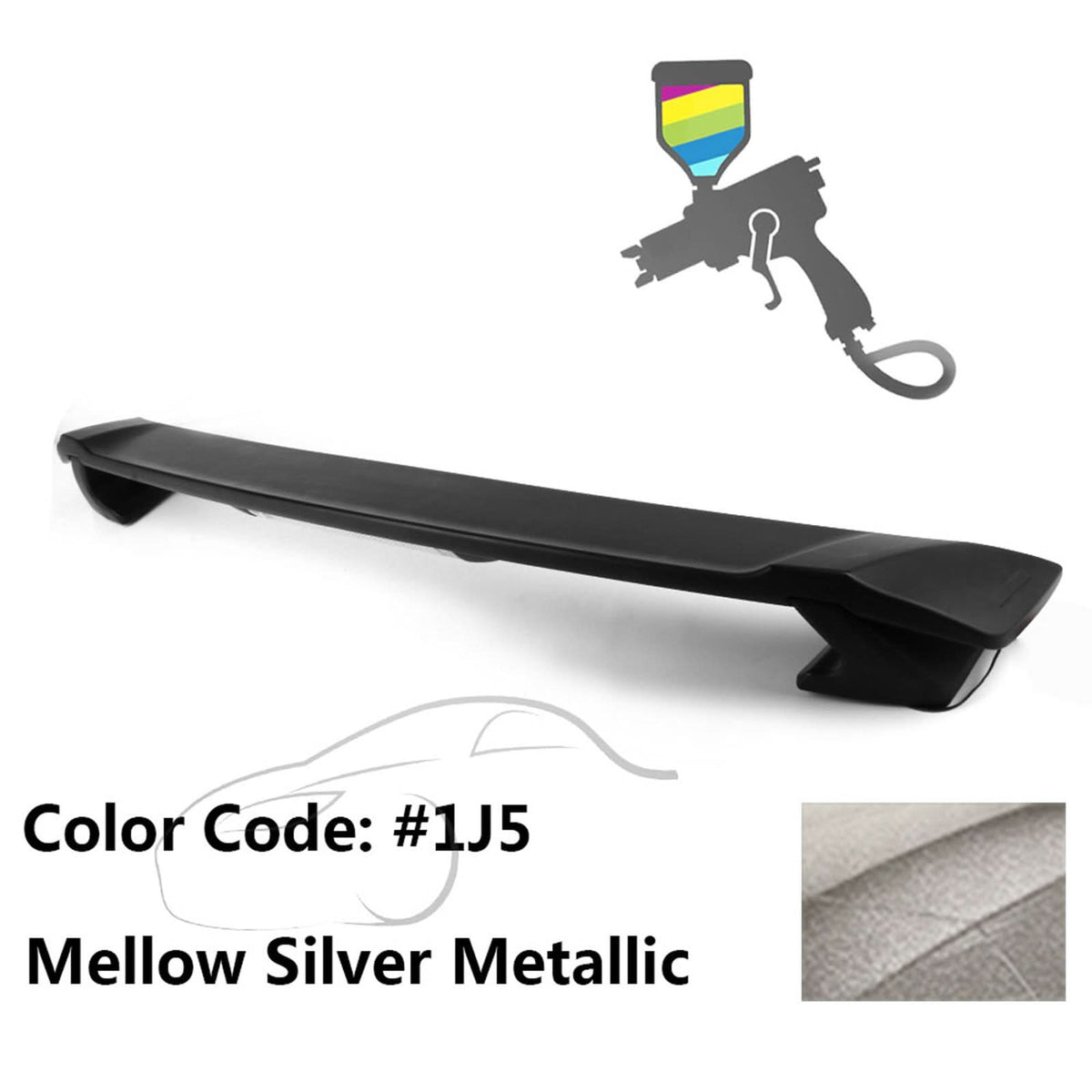 2009-2013 Corolla Sedan Sportivo Trunk Spoiler & LED Brake Light ABS