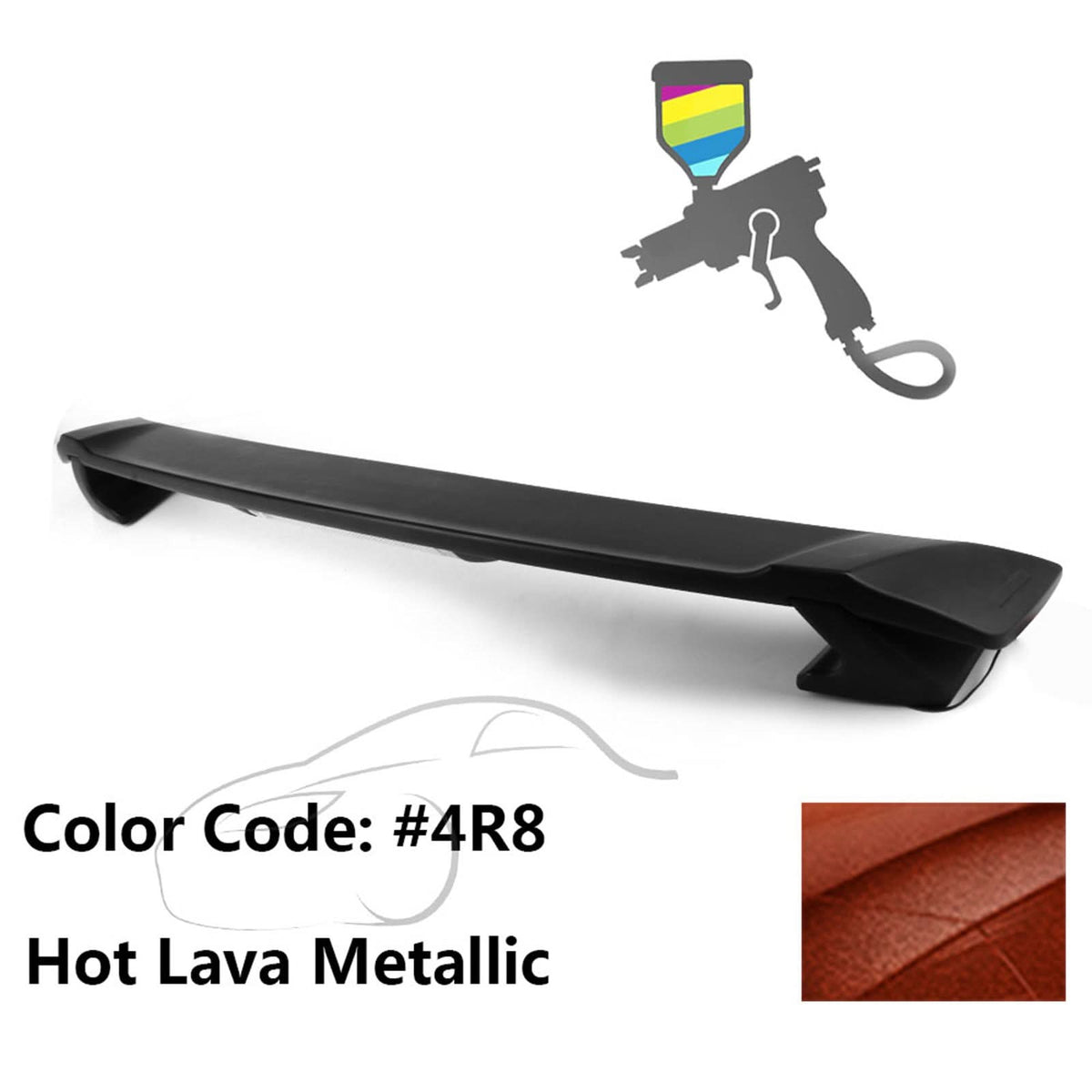 2009-2013 Corolla Sedan Sportivo Trunk Spoiler & LED Brake Light ABS