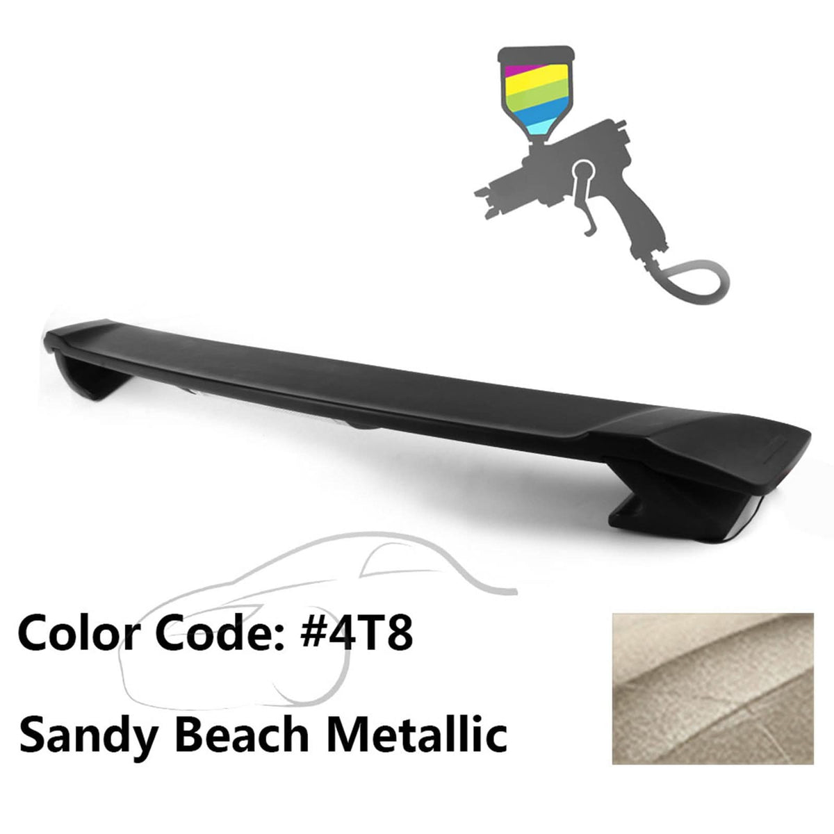 2009-2013 Corolla Sedan Sportivo Trunk Spoiler & LED Brake Light ABS