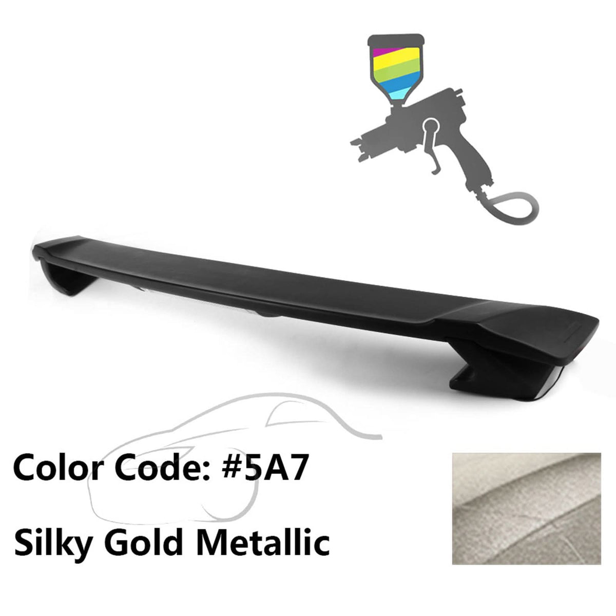 2009-2013 Corolla Sedan Sportivo Trunk Spoiler & LED Brake Light ABS