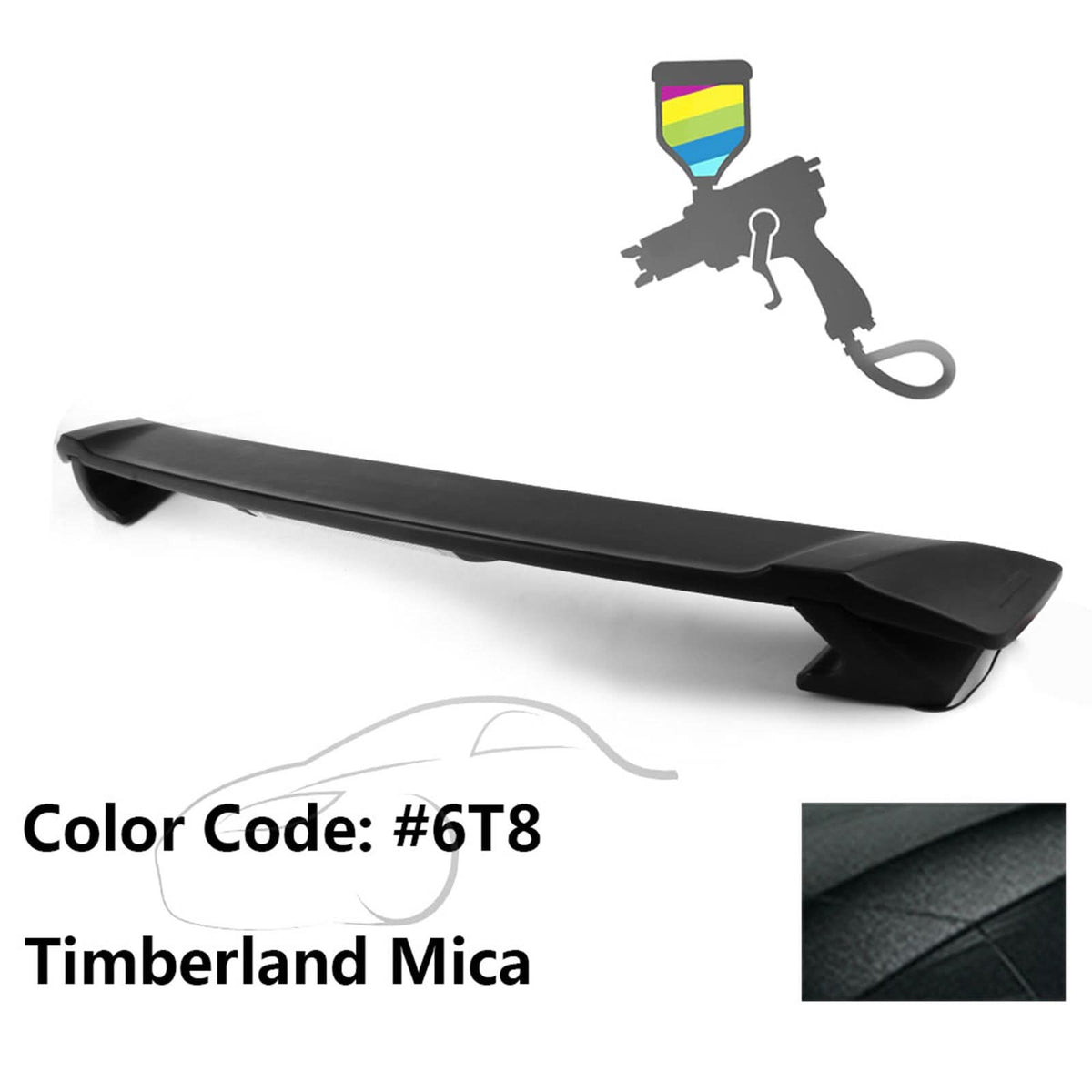 2009-2013 Corolla Sedan Sportivo Trunk Spoiler & LED Brake Light ABS