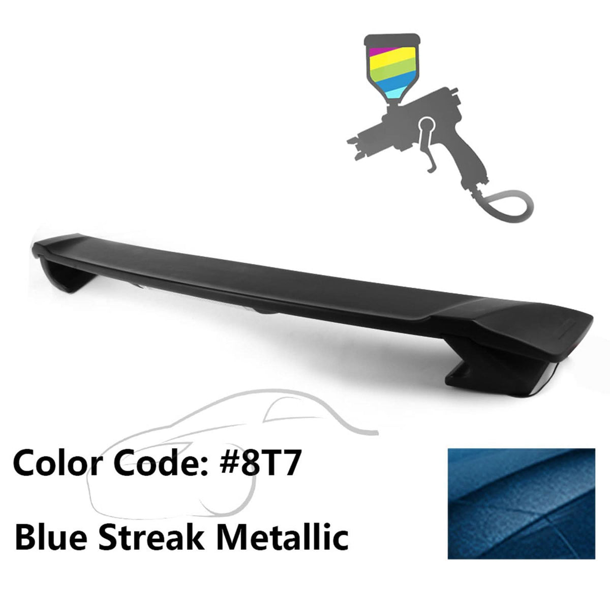 2009-2013 Corolla Sedan Sportivo Trunk Spoiler & LED Brake Light ABS