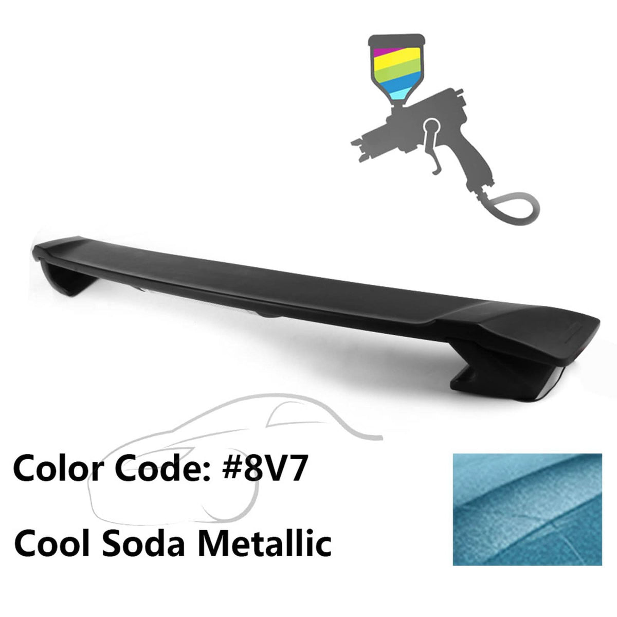 2009-2013 Corolla Sedan Sportivo Trunk Spoiler & LED Brake Light ABS