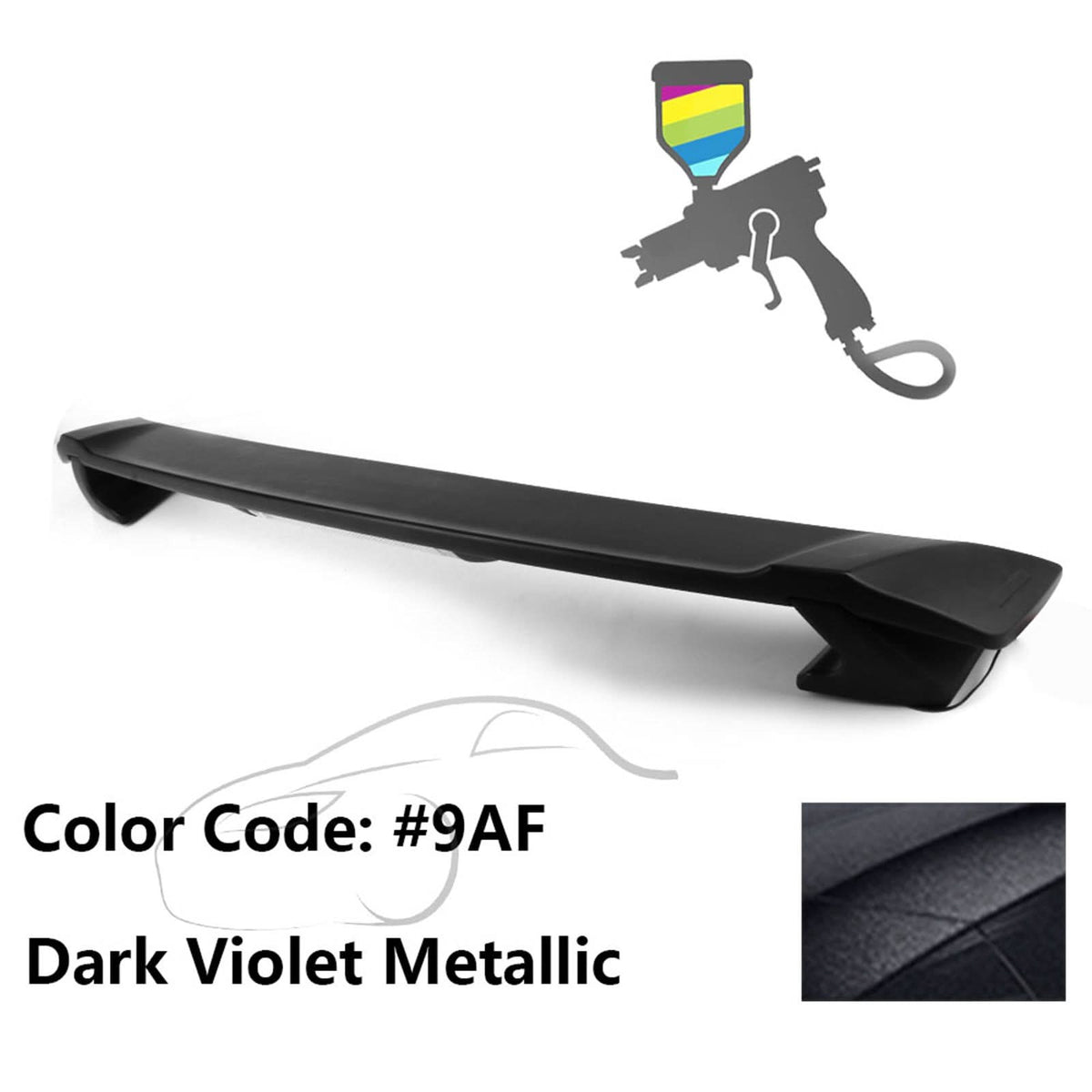 2009-2013 Corolla Sedan Sportivo Trunk Spoiler & LED Brake Light ABS