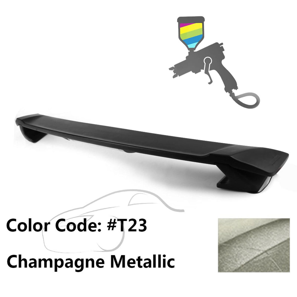 2009-2013 Corolla Sedan Sportivo Trunk Spoiler & LED Brake Light ABS