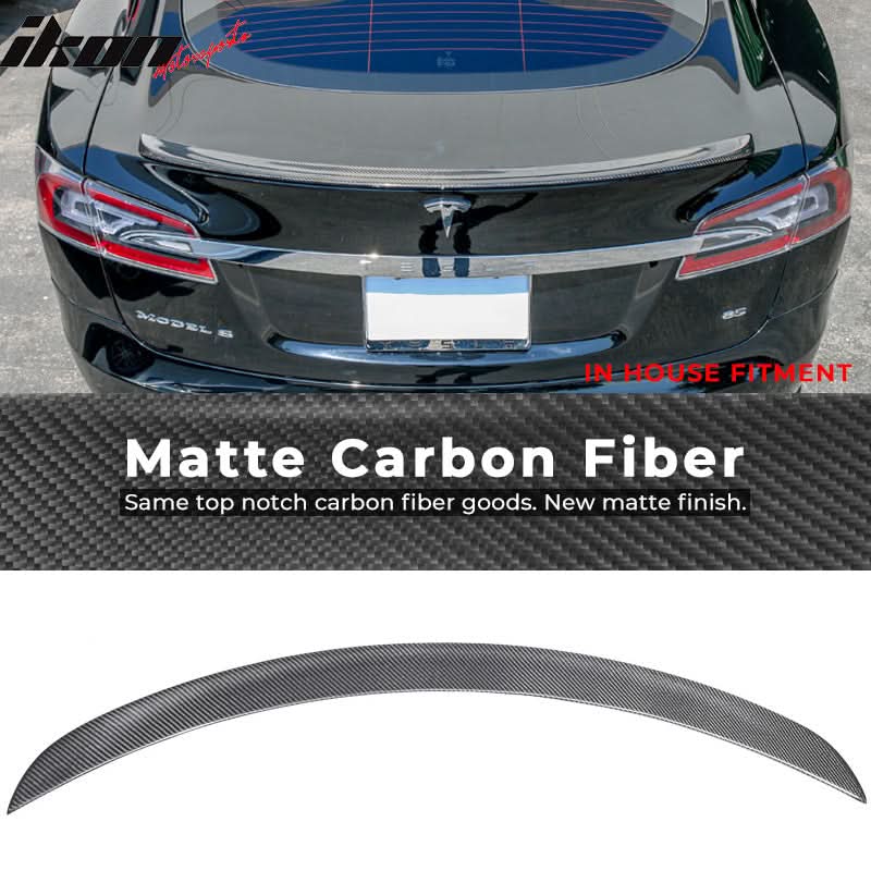 2012-2025 Tesla Model S Factory Style Carbon Fiber Trunk Lip Spoiler W