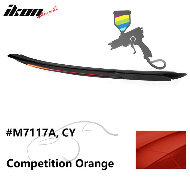 2015-2023 Ford Mustang Coupe Convertible Long LED Trunk Spoiler ABS