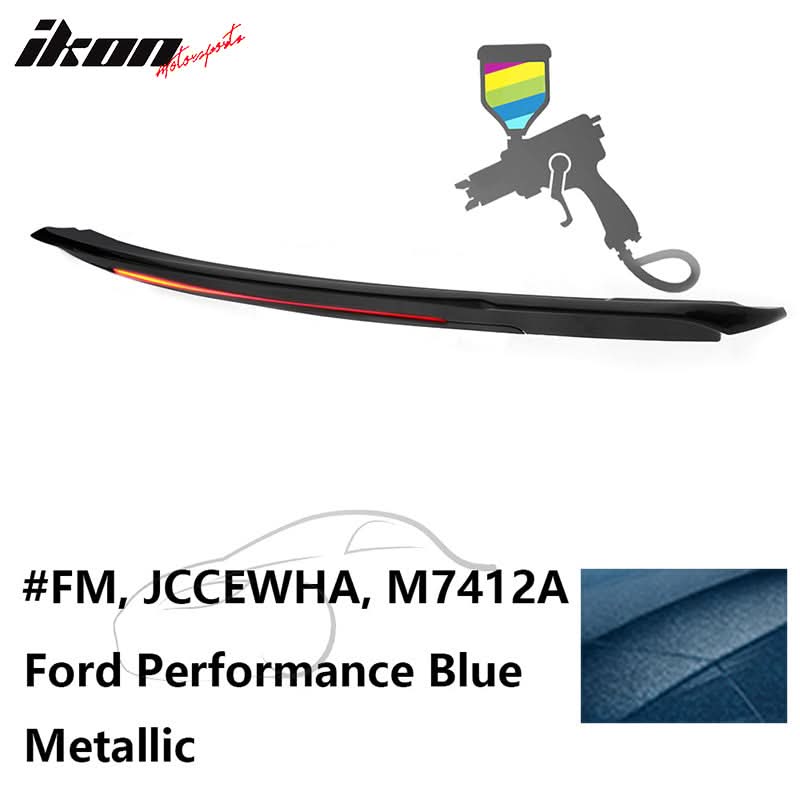 2015-2023 Ford Mustang Coupe Convertible Long LED Trunk Spoiler ABS