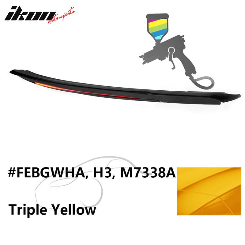 2015-2023 Ford Mustang Coupe Convertible Long LED Trunk Spoiler ABS