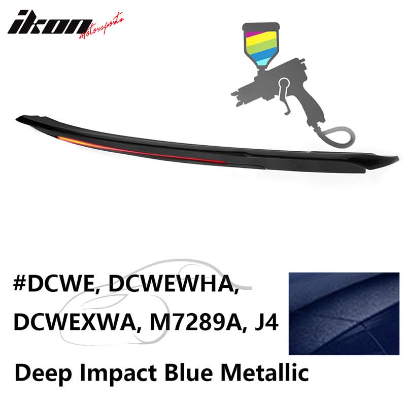 2015-2023 Ford Mustang Coupe Convertible Long LED Trunk Spoiler ABS