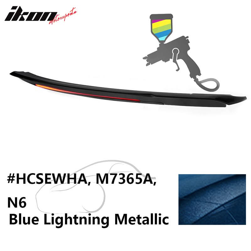 2015-2023 Ford Mustang Coupe Convertible Long LED Trunk Spoiler ABS