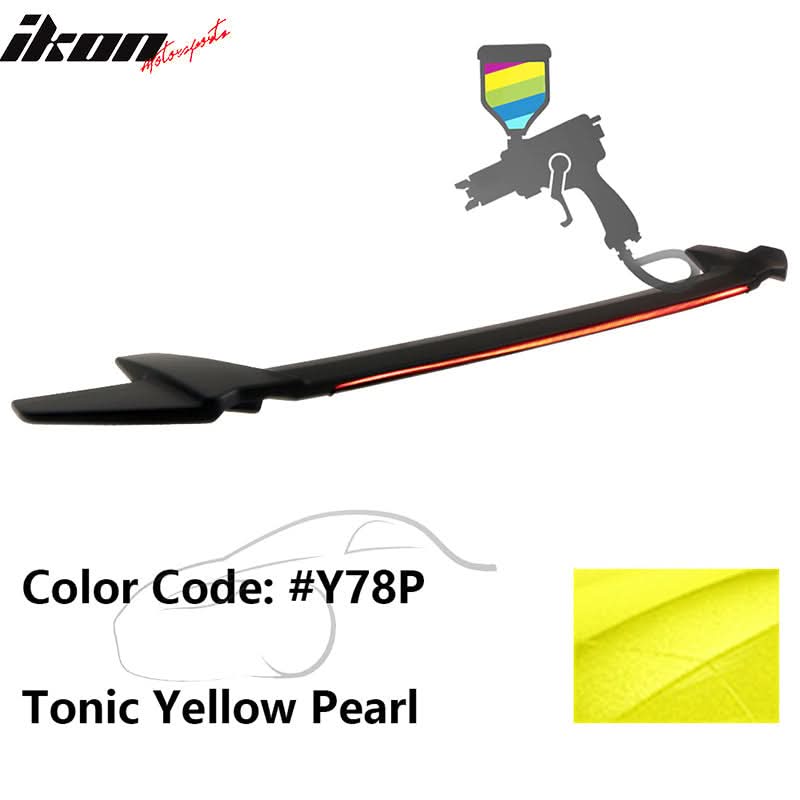 2016-2021 Honda Civic Sedan Long LED Style Trunk Spoiler Wing Lip ABS