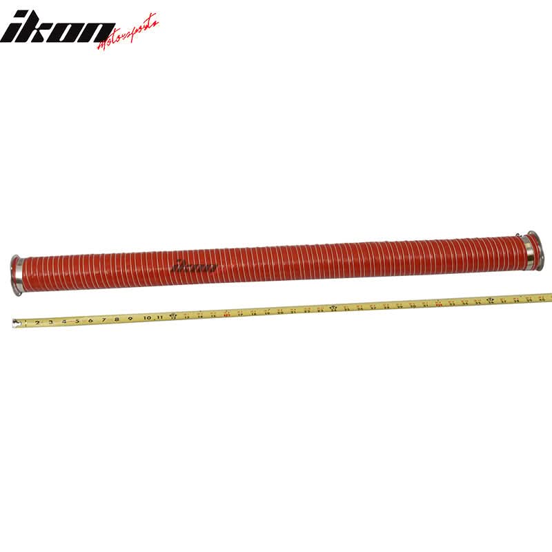 2.5X40" Red Brake Cooling Dual Layerinsulation Hose Flange Aluminum