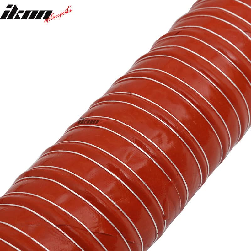 2.5X40" Red Brake Cooling Dual Layerinsulation Hose Flange Aluminum