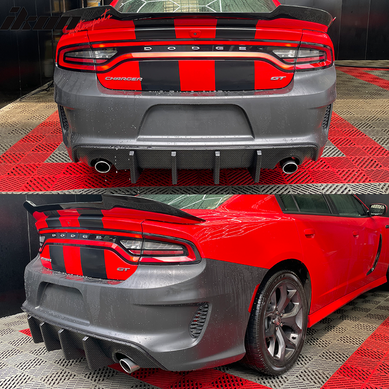 2015-2023 Dodge Charger Standard Sedan CFL Rear Bumper Diffuser PP