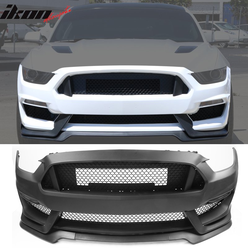 2015-2017 Ford Mustang Front Bumper Rear Diffuser & Dual Trunk Spoiler