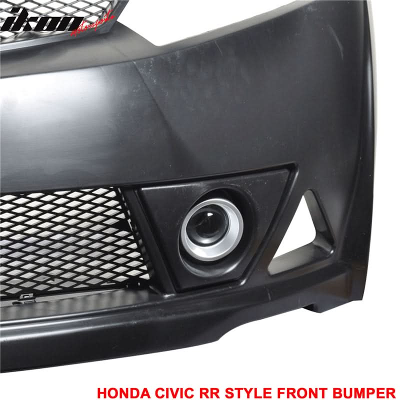 Fits 06-11 Civic Mugen RR Front Bumper & Daytime Running Fog Lamp