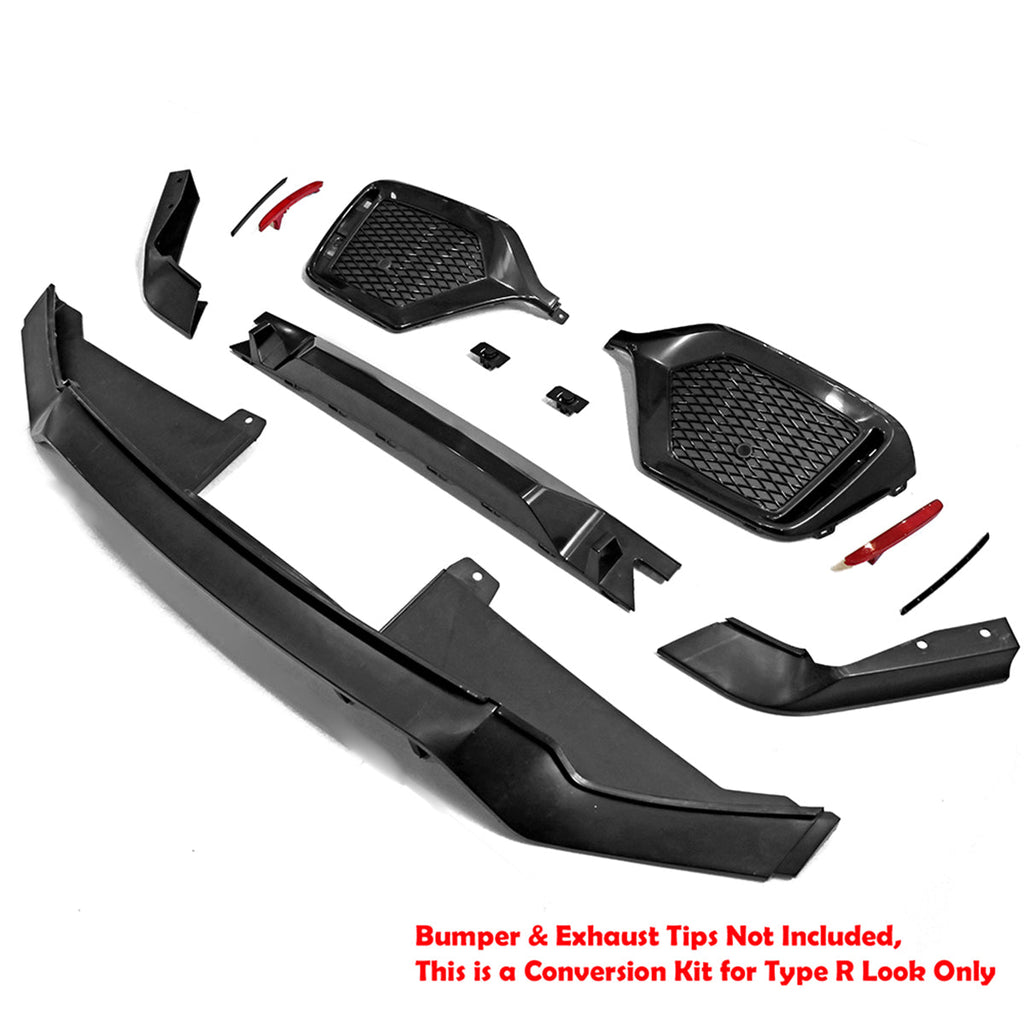 2017-2021 Honda Civic HB TypeR Style Primer Front Bumper Conversion PP