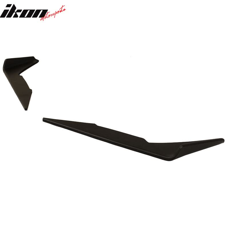 2016-2018 Chevy Camaro SS Textured Black Front Bumper Canards 2PC