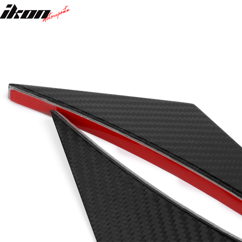 Universal Fit 4PCS V2 Front Bumper Lip Canard Splitter Carbon Fiber