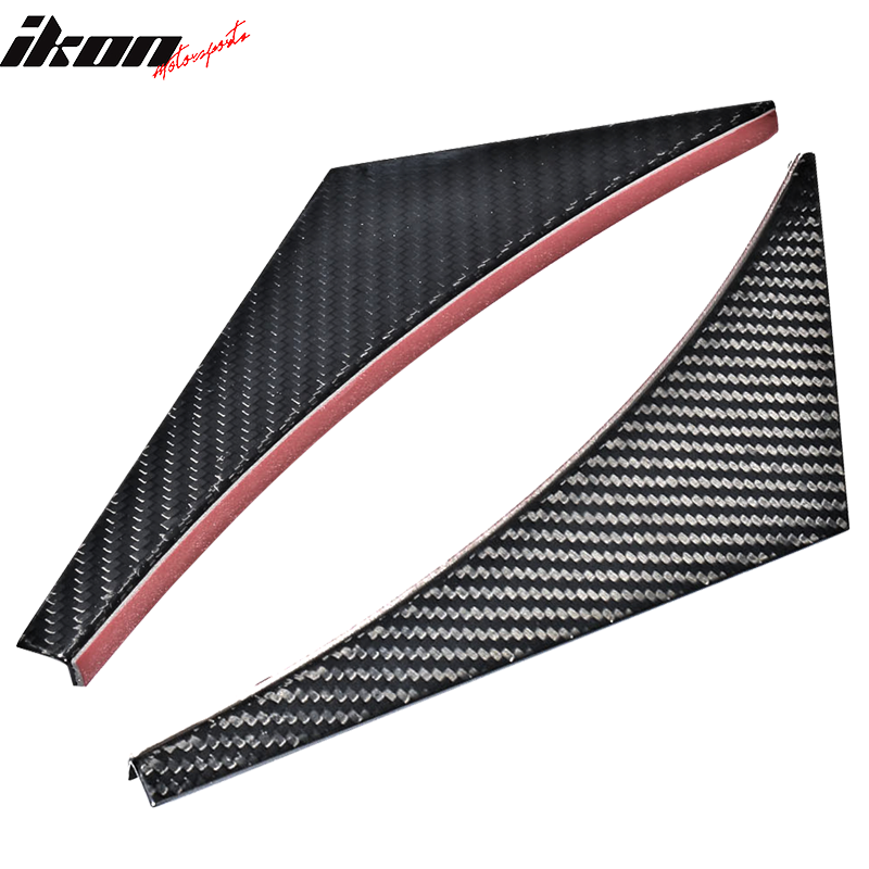 Universal Fit 4PCS V2 Front Bumper Lip Canard Splitter Carbon Fiber