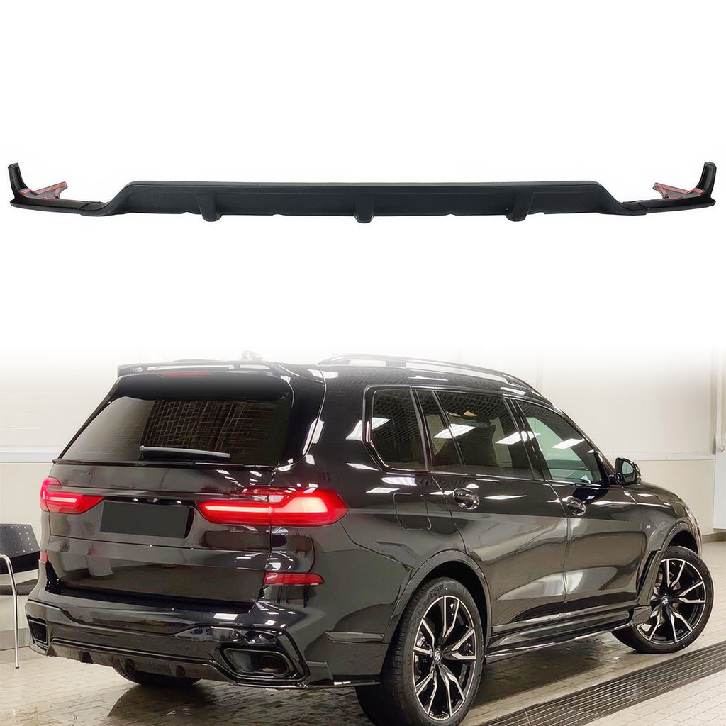 2019-2024 BMW G07 X7 M Sport Rear Bumper Lip Diffuser 3PC Primer ABS
