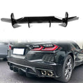 2020-2025 Chevy Corvette C8 Gloss Black Rear Bumper Diffuser ABS