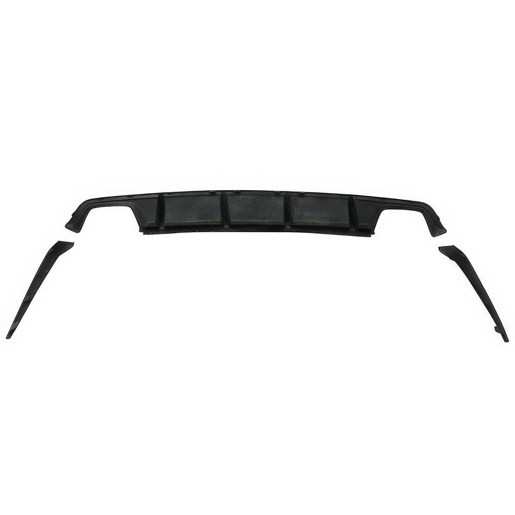 2011-2014 Dodge Charger 4 Fin Unpainted Black Rear Bumper Diffuser PU