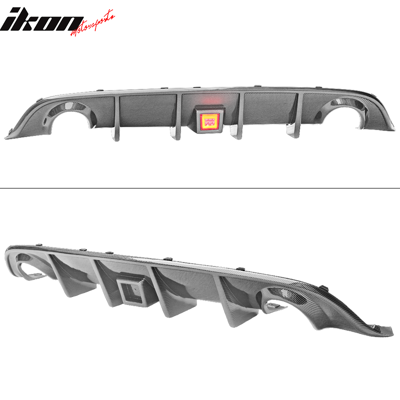 2015-2023 Dodge Charger SRT Rear Diffuser w/ LED Light CF Print