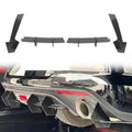2018-2021 Ford Mustang EcoBoost Gloss Black Rear Bumper Diffuser ABS